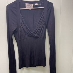 Elegant Black Long Sleeve Top